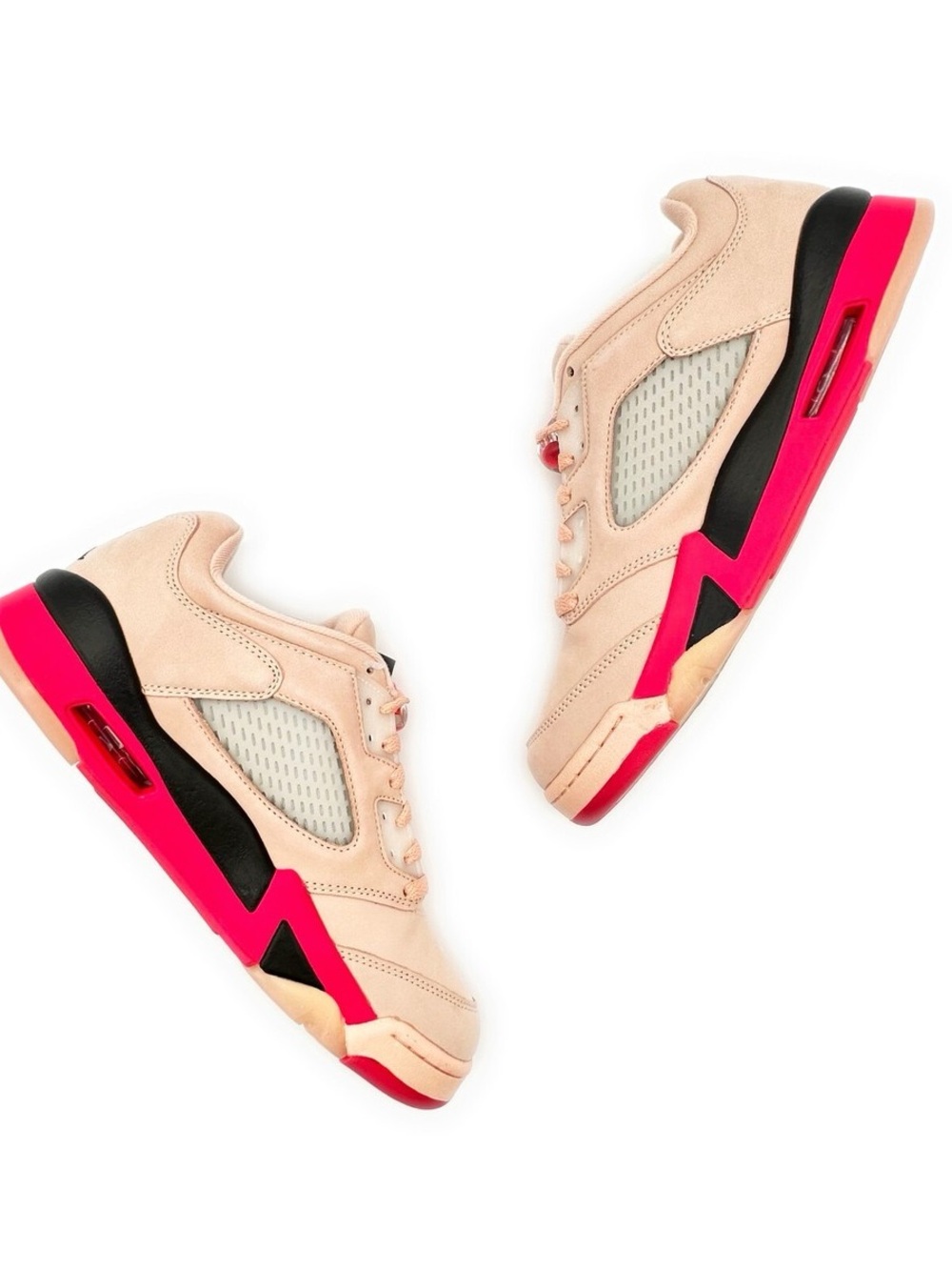 Jordan Women’s Peach and Hot Pink Retro Runner Sneakers